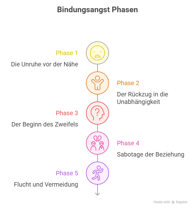 Bindungsangst Phasen - Grafik