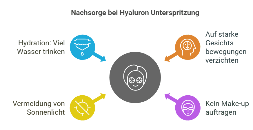 Nachsorge Hyaluron Unterspritzung Zornesfalte