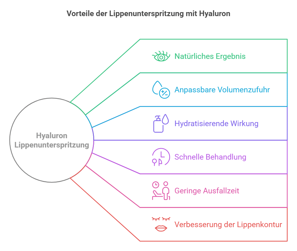 Vorteile der Hyaluron Unterspritzung der Lippen