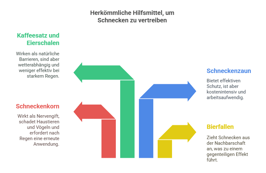 Herkömmliche Methoden gegen Schnecken im Überblick - Grafik