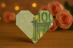 Hochzeitsgeschenk Geld - Herz Origami