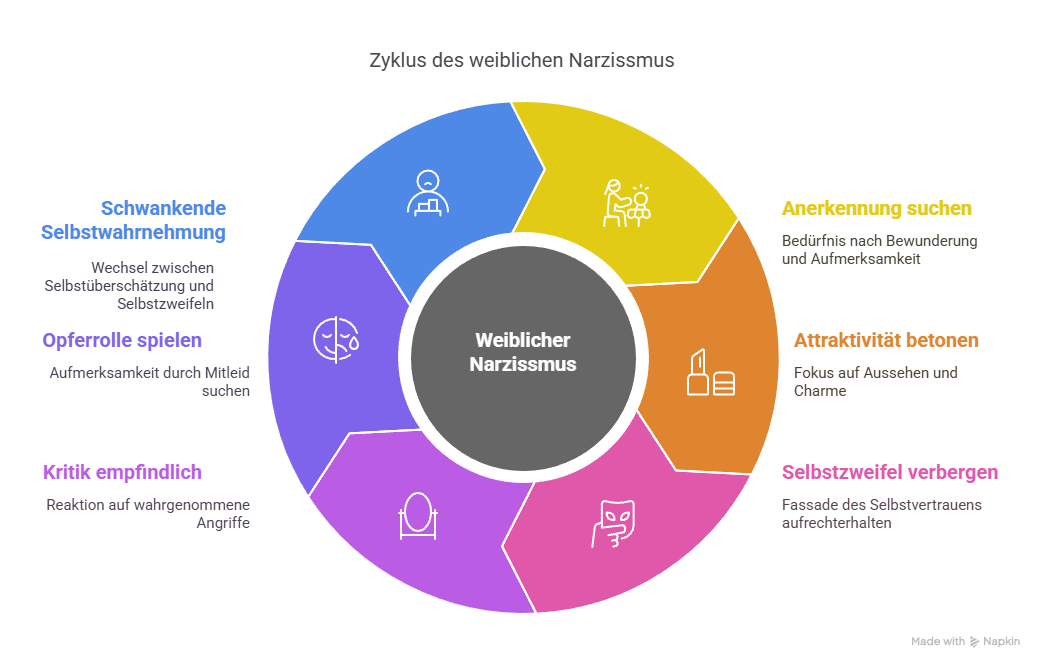 Zyklus des weiblichen Narzissmus - Grafik