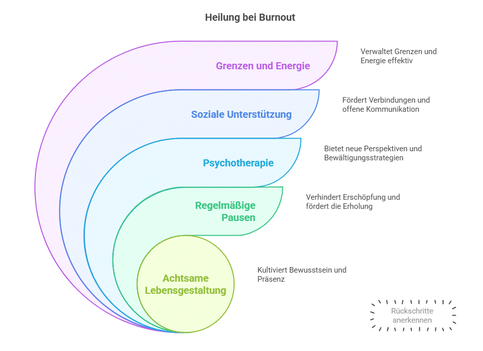 Heilung bei Burnout - Grafik