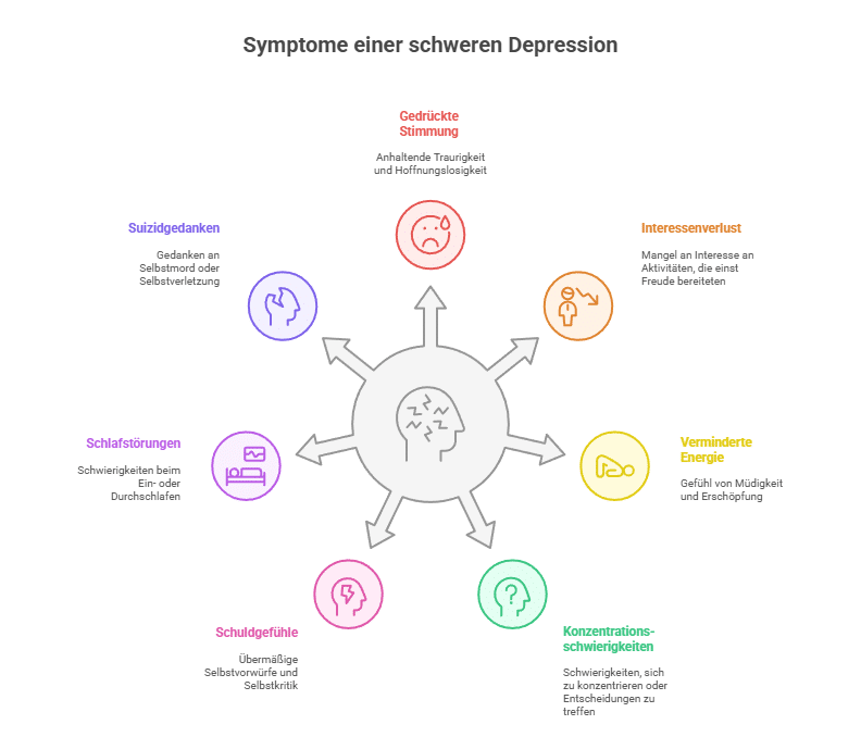 Symptome_Wie äußert sich eine schwere Depression_Grafik