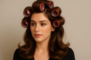 Blowout mit Lockenwicklern