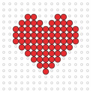 Bügelperlen Vorlage Herz