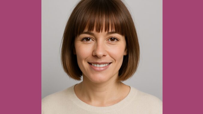 Frisuren für dünnes Haar -Bob mit Pony