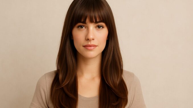 Frisuren lange Haare mit Pony