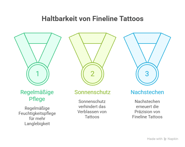 Haltbarkeit und Pflege von Fineline Tattoos_Grafik