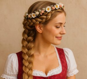 Oktoberfest Frisuren für lange Haare