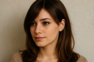 Pony Frisur mit seitlichem Pony