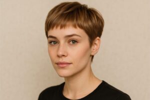 Pony bei einer Kurzhaarfrisur