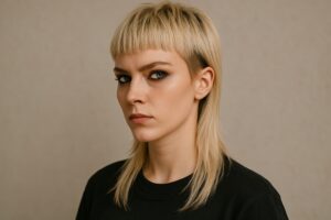 Vokuhila Frisur edgy gestylt