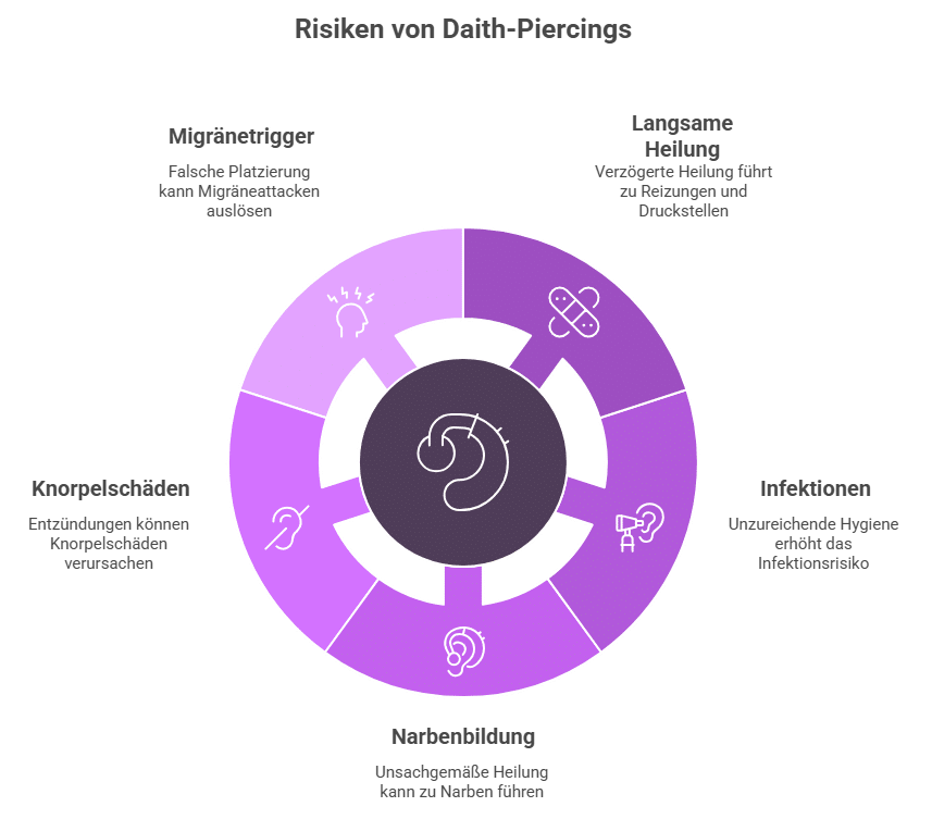 Gesundheitliche Risiken_ Was kann beim Daith-Piercing schiefgehen_Grafik